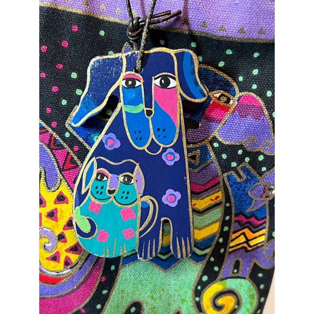 Sun N Sand Accessories Cotton‎ Dog Print MINI Bag Whimsical Colorful